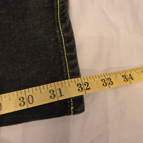 Vintage Coogi Jeans Size 40x32 Embroidered Indian Headdress Black Denim *read* - Picture 12 of 16